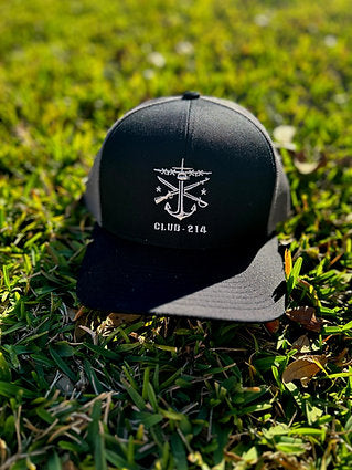 Black/Grey Embroidered Hat