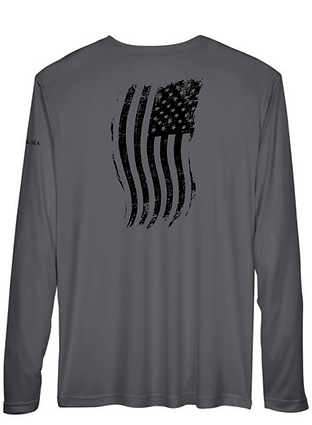 Club-214 Land & Sea Silver/Black Crew Neck SPF Performance Shirt