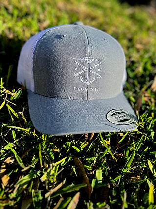 Silver/White Embroidered Hat